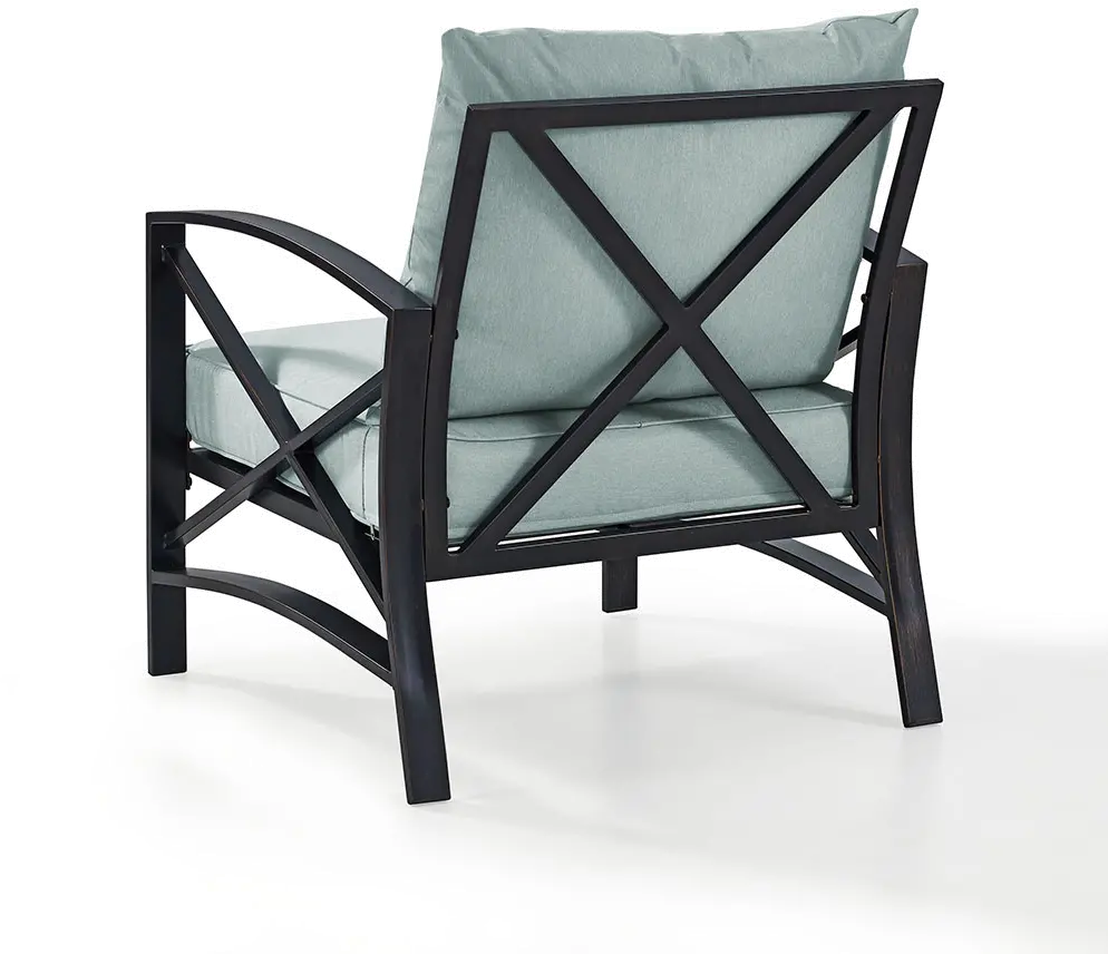 Kaplan Blue Mist and Bronze Patio Armchair