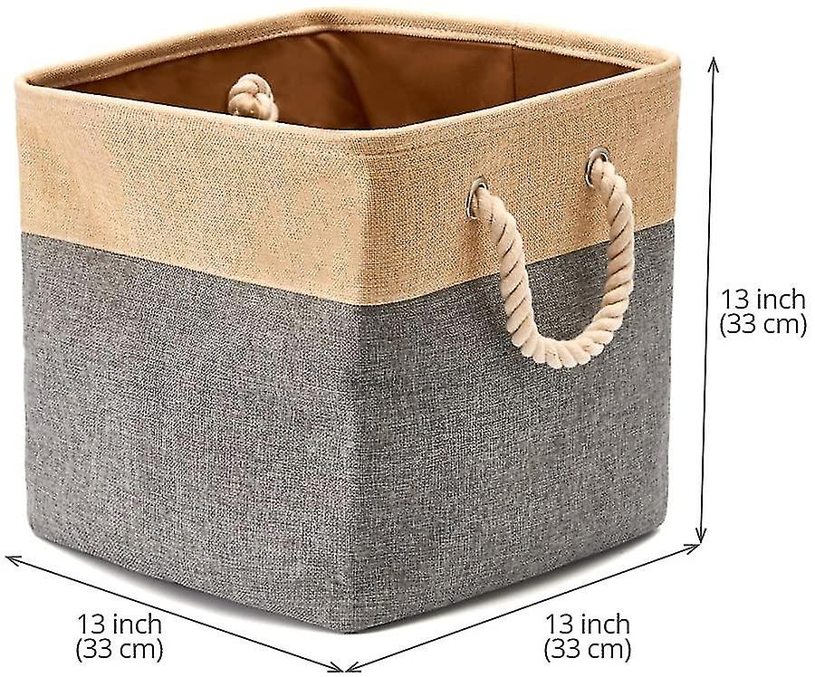 Cube Storage Basket With Handle For Toys， Offices， Cabinets， Home Storage3pcs