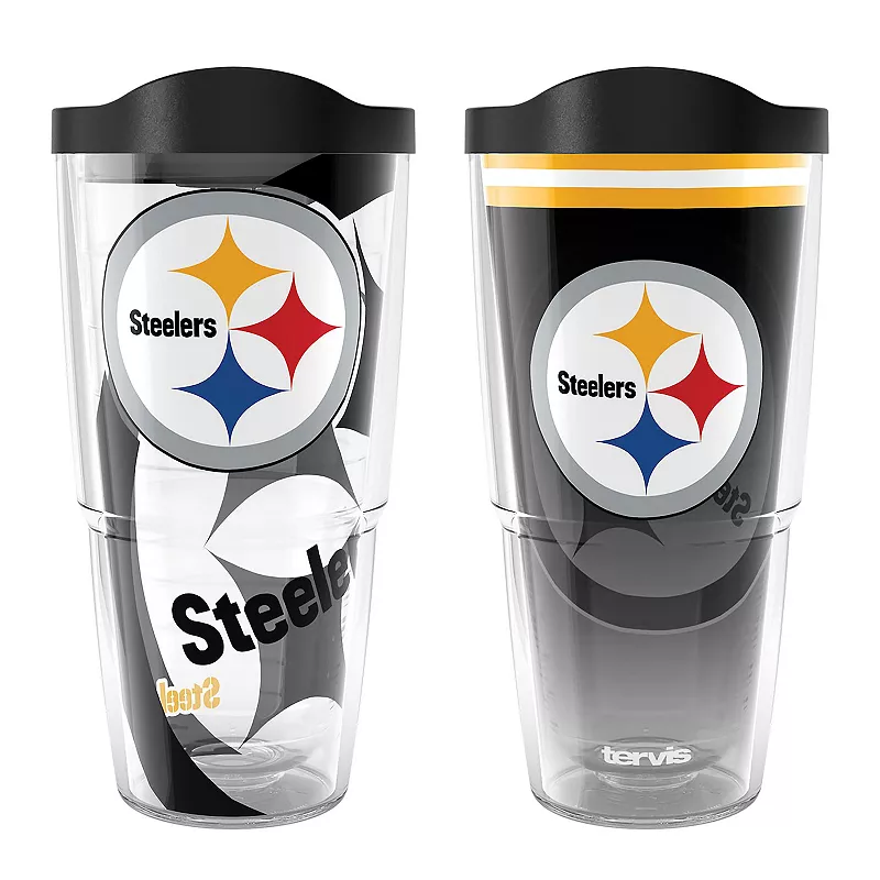 Tervis  Pittsburgh Steelers 24oz NFL 2 PACK Genuine and Forever Fan