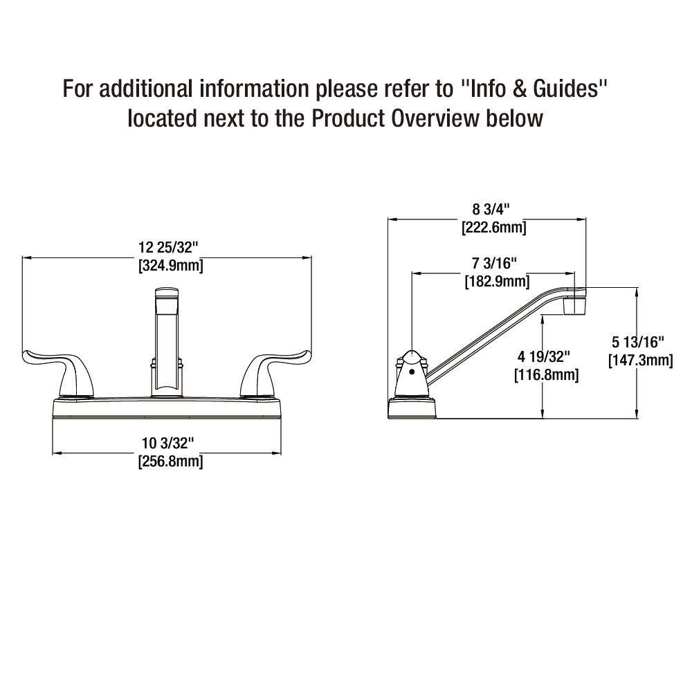 Glacier Bay Constructor 2-Handle Standard Kitchen Faucet in Chrome HD67099-0A01