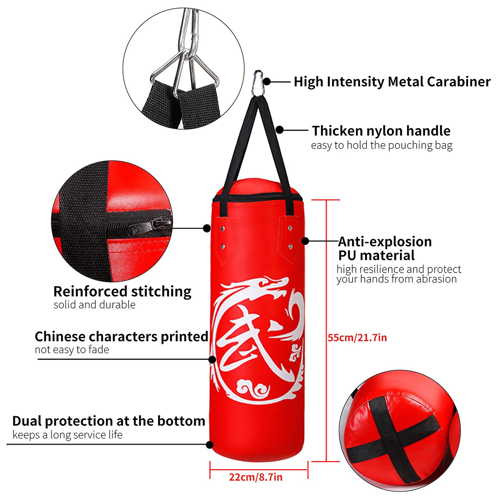 Punching Bag Unfilled Kick Boxing Pouch Pu Leather Training Pouching Bag Children Indoor Boxing Exercise Pouch