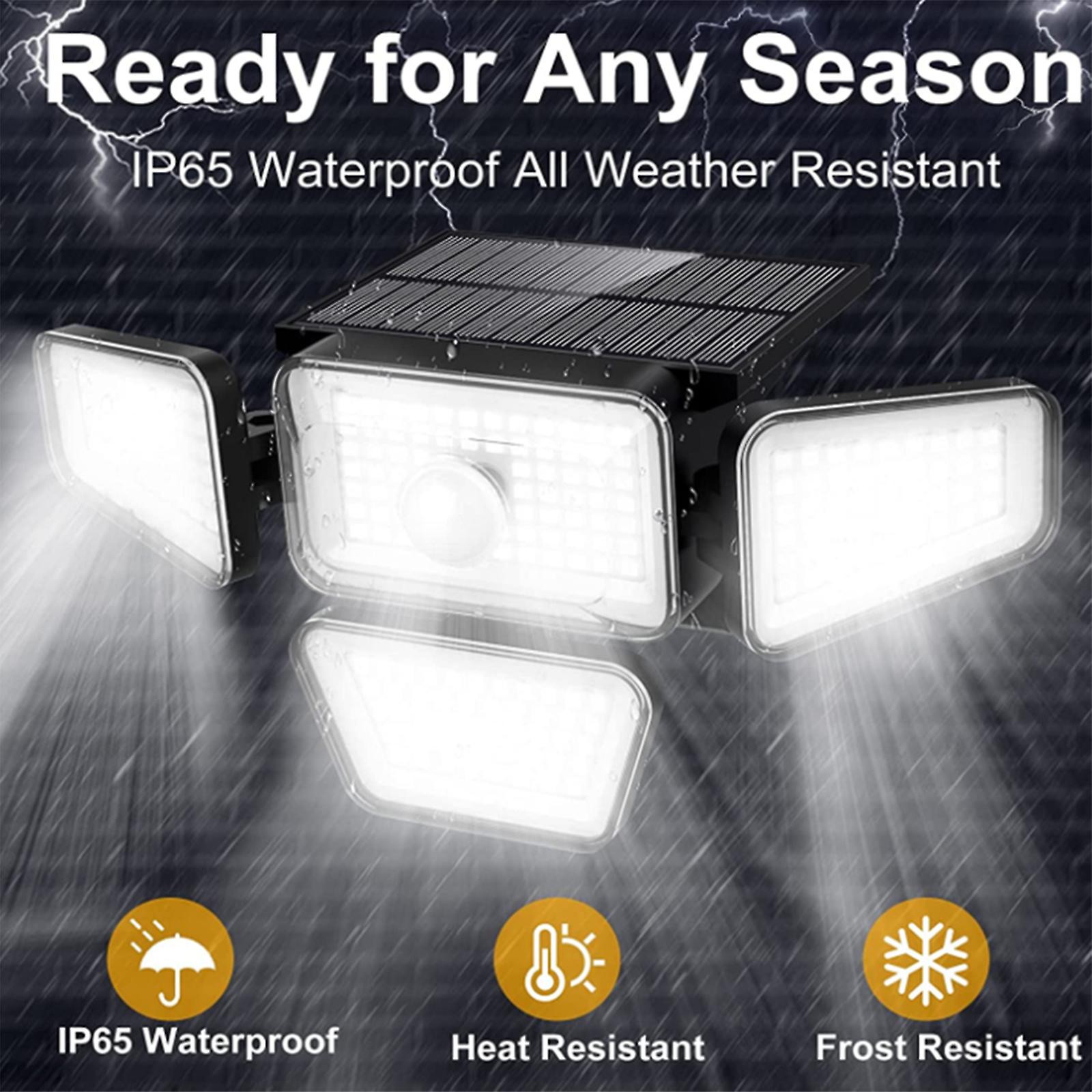 270led Solar Powered Led Wall Light Pir Motion Sensor Lights Outdoor Waterproof Garden Lamp Night Light 3 Light Modes For Garden Patio Yard Fence Land