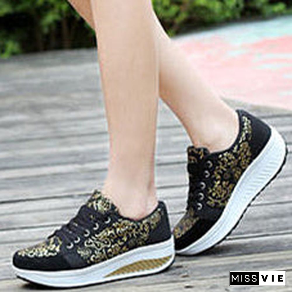 Women Creeper Lace-up Shoes Sneakers