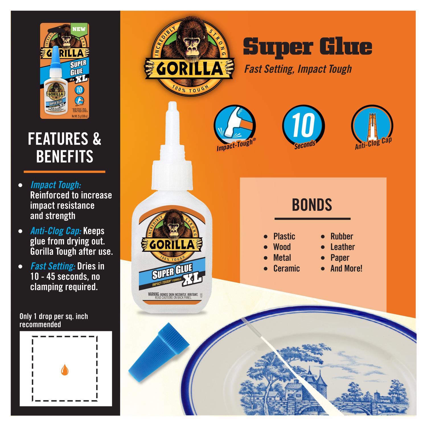 Gorilla Super Glue XL High Strength Super Glue 25 gm