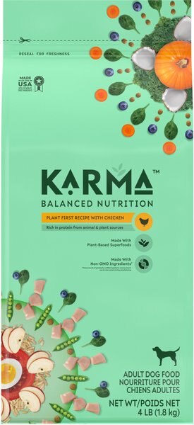 Karma Balanced Nutrition Plant First Recipe with Chicken Adult Dry Dog Food