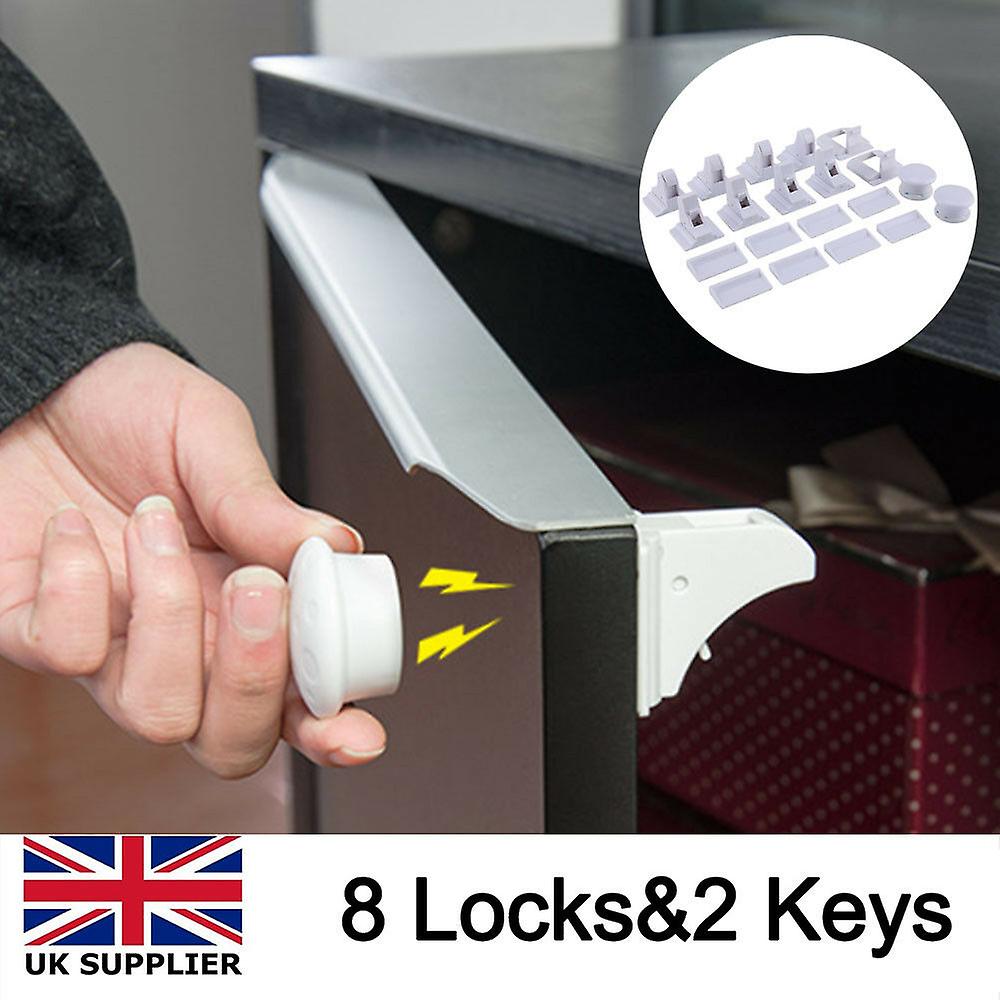 Magnetic Child Safety Cupboard Locks ( 8+2 Or 4+1 )， No Tools， No Screws Uk