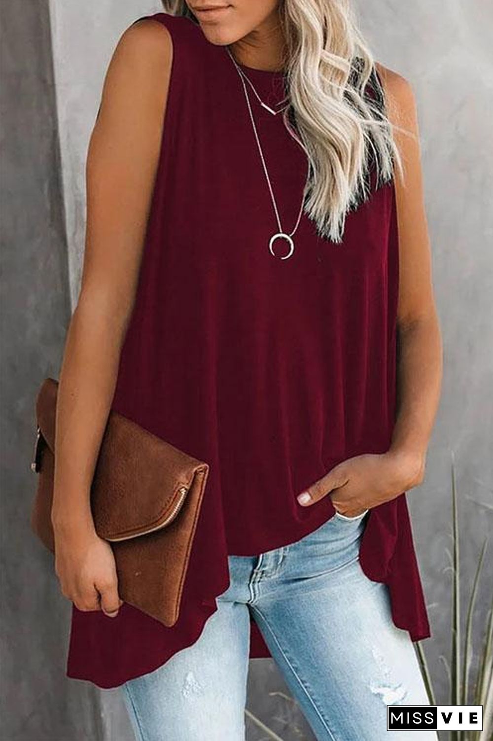 Basic Solid Top T-shirt