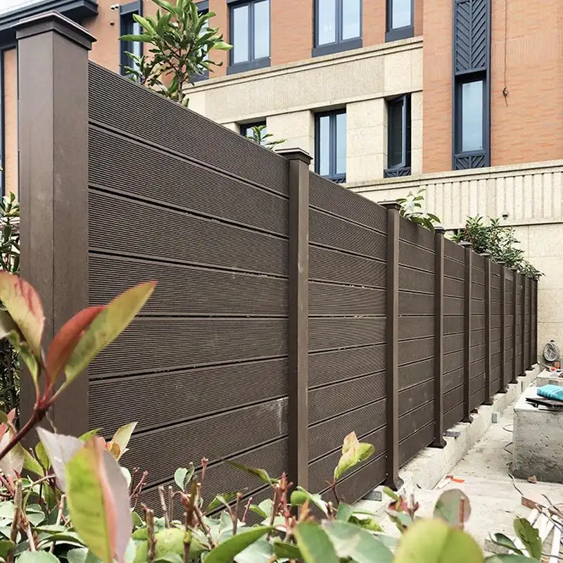 Factory Supply Easy To  Install Two Color Composite Wood Privacy Garden Wpc Co Extrusion Fence Garden Privacy Safety/