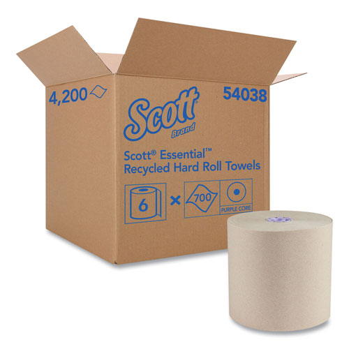 Kimberly-Clark Scottandreg; Essential 100% Recycled Fiber Hard Roll Towel | 1.75