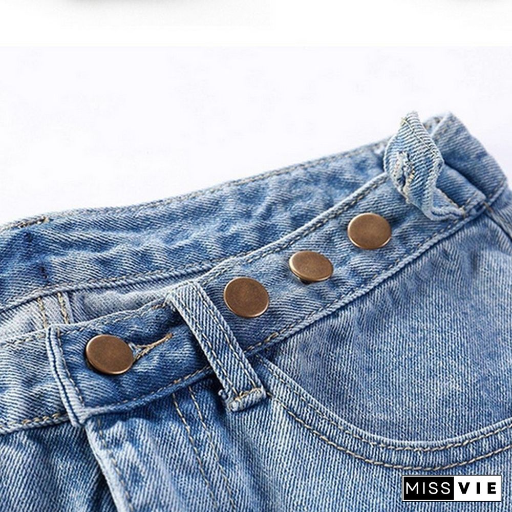 Plus Size Women's Shorts High Waist Shorts Women Minimalism Denim Shorts Summer Fashion Casual Jeans Short Pants