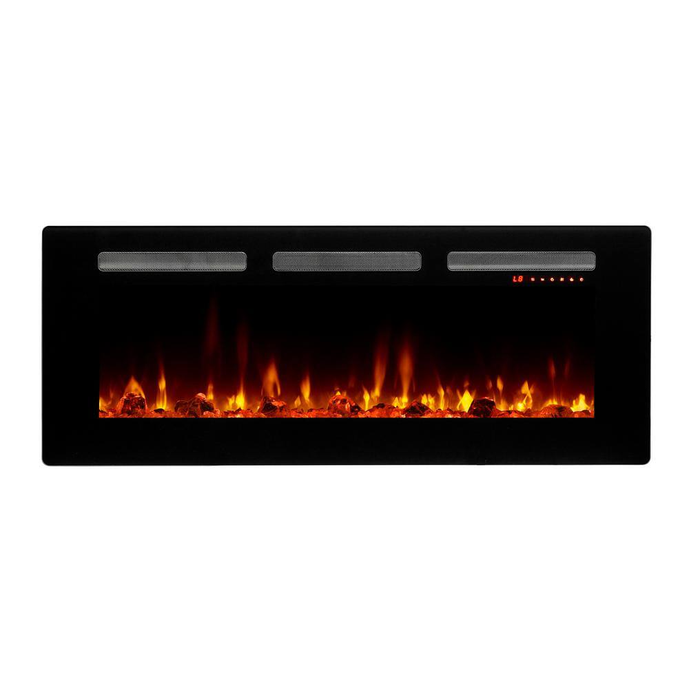 Dimplex Sierra 48 in. WallBuilt-in Linear Electric Fireplace in Black SIL48