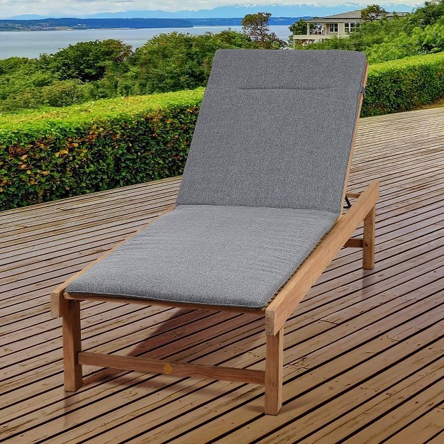 Nias Patio Teak Wood Patio Chaise Lounge Chair International Home Miami