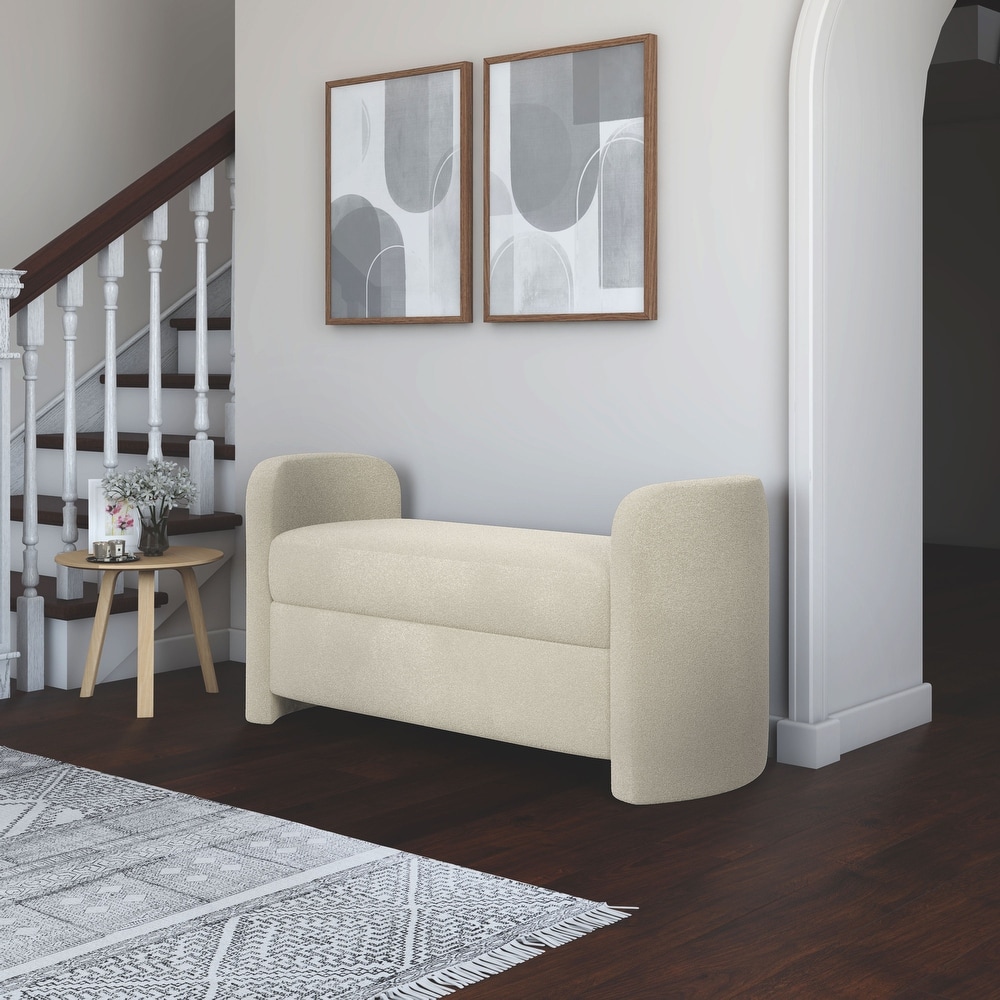 Leven Upholstered Bench with Arms