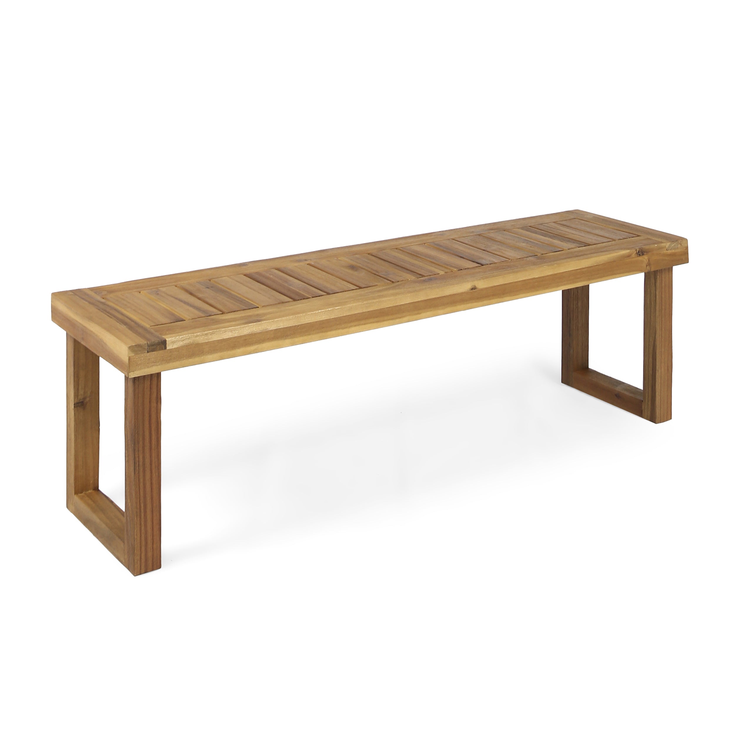 Kemp Outdoor Acacia Wood Bench