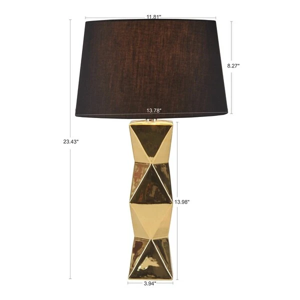 INK+IVY Kenlyn Geometric Ceramic Table Lamp