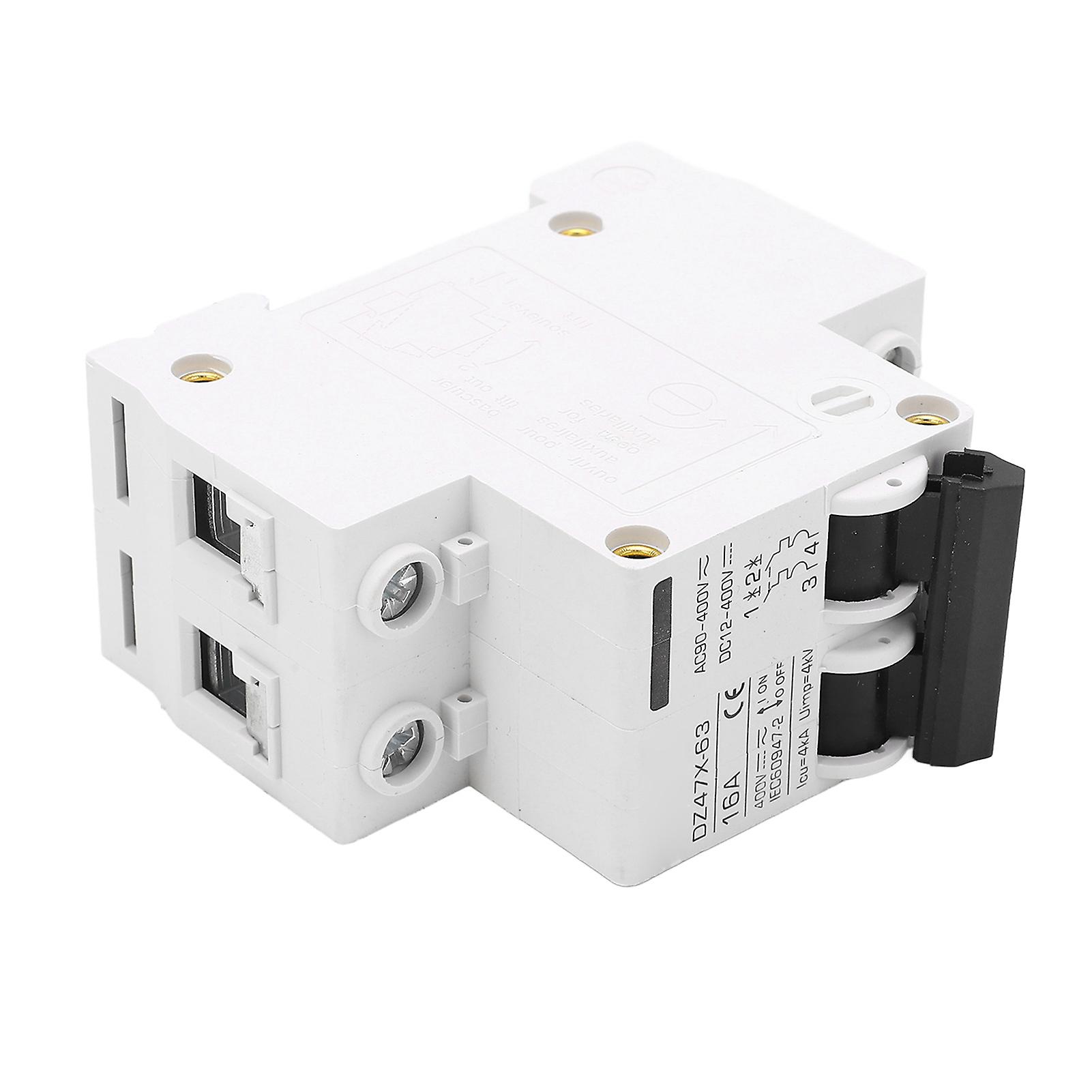 2P Mini DC AC Circuit Breaker 4000A Breaking Capacity Pa66 Small Circuit Breaker 16A 400V