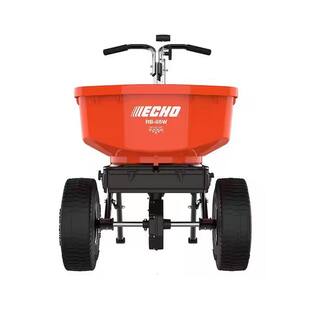 ECHO 85 lbs. Capacity Winter Stainless Steel Pro Broadcast Spreader for Rock Salt and Ice Melt with Hopper Grate and Cover RB-85W