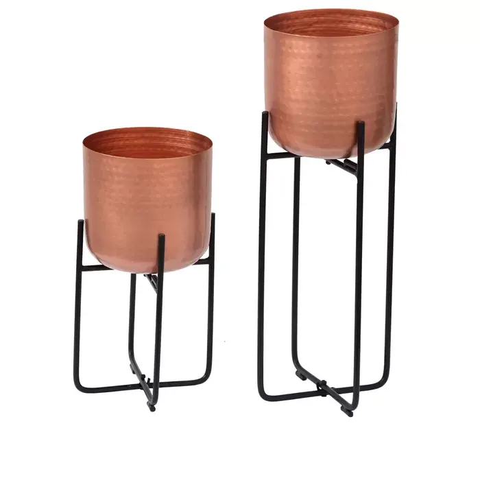 Planter metal plant pot stand Plant Pot Home Cheap Artificial Indoor Garden Wholesale Iron Metal Adjustable For Home Use