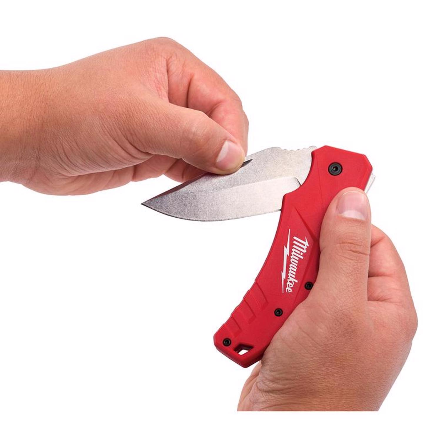 MW 7-1/4 in. Lockback Folding Pocket Knife Red 1 pk