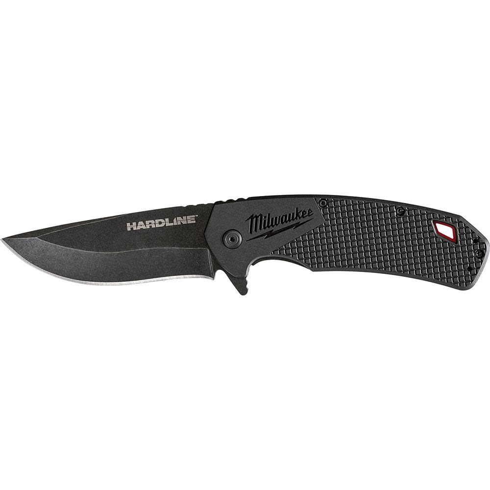 Milwaukee 3.5 in. HARDLINE Smooth Recurve Drop Point Blade Pocket Knife 48-22-1999 from Milwaukee