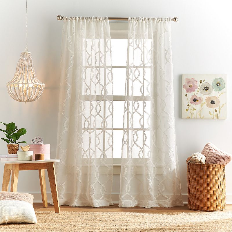 Dream Factory Audrey Set of 2 Window Curtain Panels