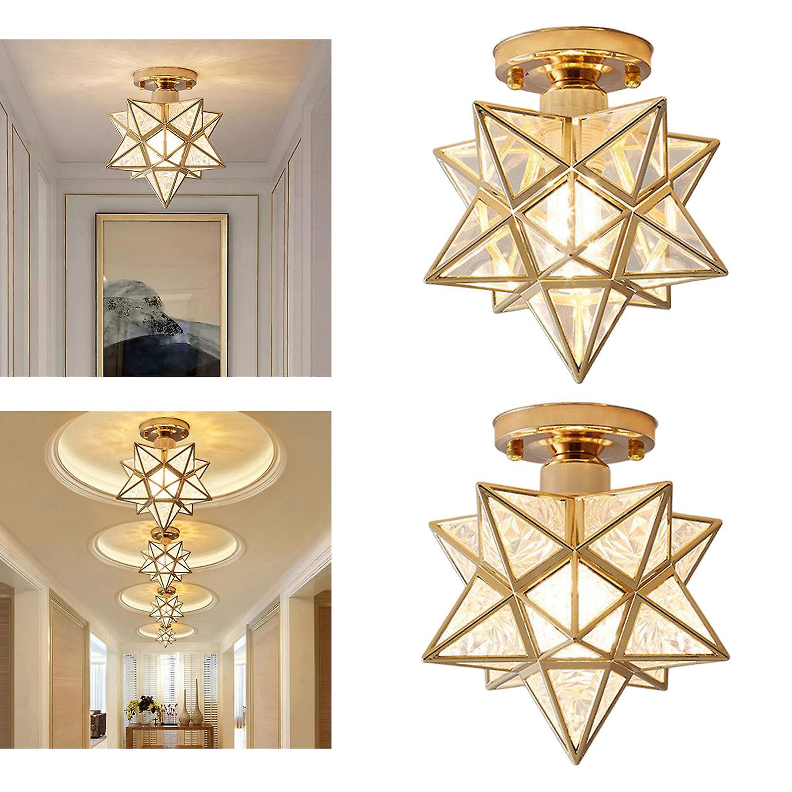 2x Pvc Semi Flush Mount Star Ceiling Wall Lamps Flush Mount