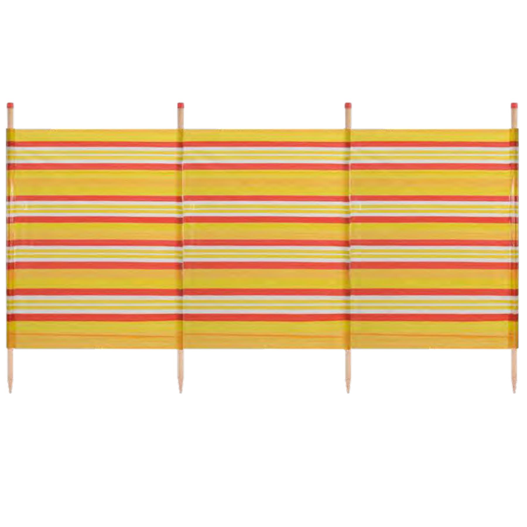 4 PACK 4 Pole Windbreak and Mallet Beach Shelter 1.2m by 2.2m Screen Stripe