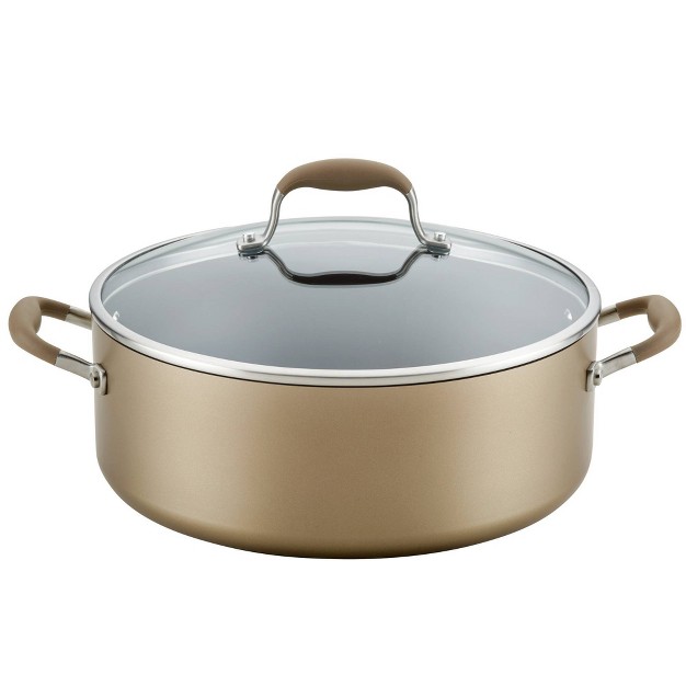 Anolon Advanced Home 7 5qt Covered Wide Stockpot Bronze