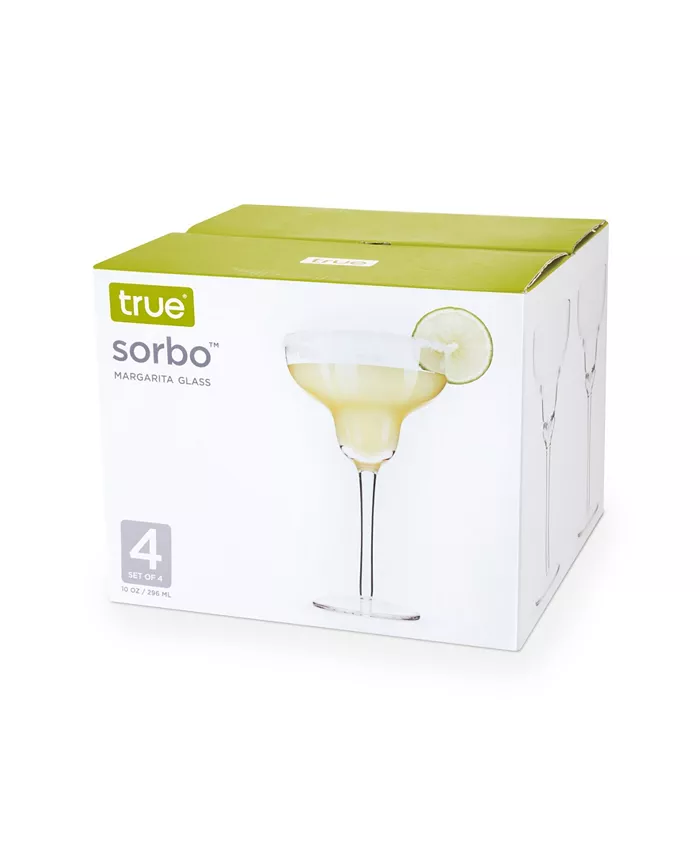 True Brands Margarita Glasses Set of 4 10 Oz