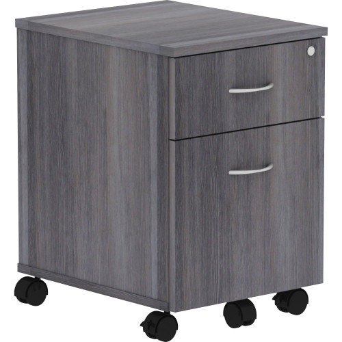 Lorell Relevance Series Charcoal Laminate Office Furniture Pedestal - 2-Drawer (16217)