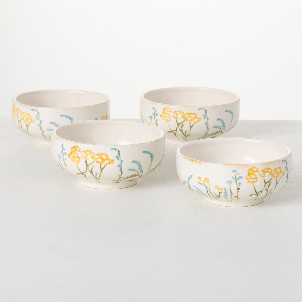 Sullivans Herb Imprinted Bowl Set of 4  2.5\