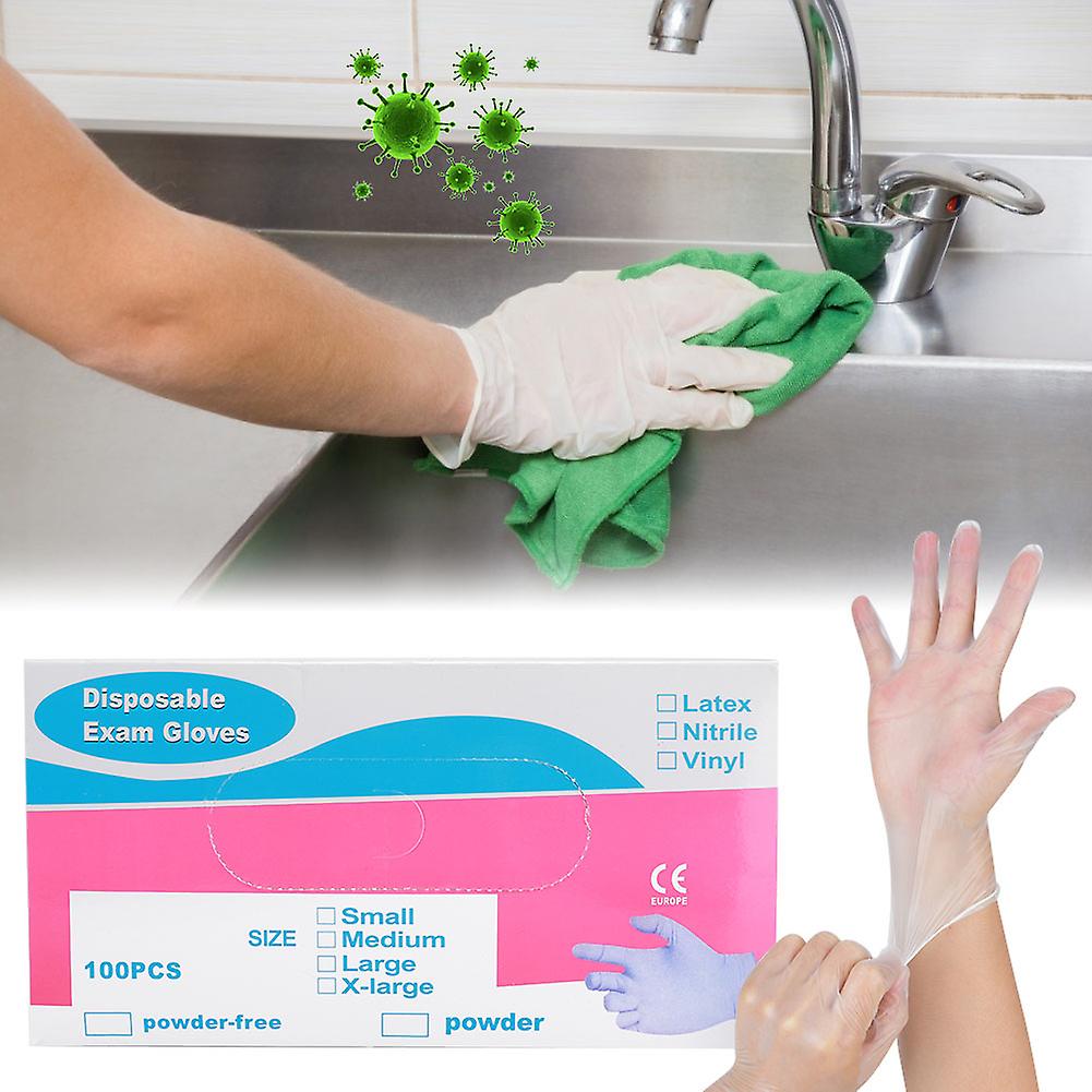 100pcs Disposable Latex Gloves Punch Resistant Protective Hands Protections