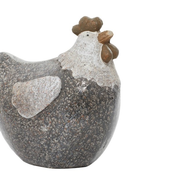 Magnesium Oxide Country Polystone Hen Garden Sculpture Gray Olivia amp May