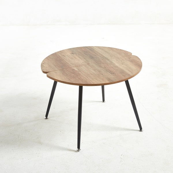 70X70X45CM COFFEE Table for 4 people With Round Mdf Table Top， Pedestal Dining Table， End Table Leisure Coffee Table