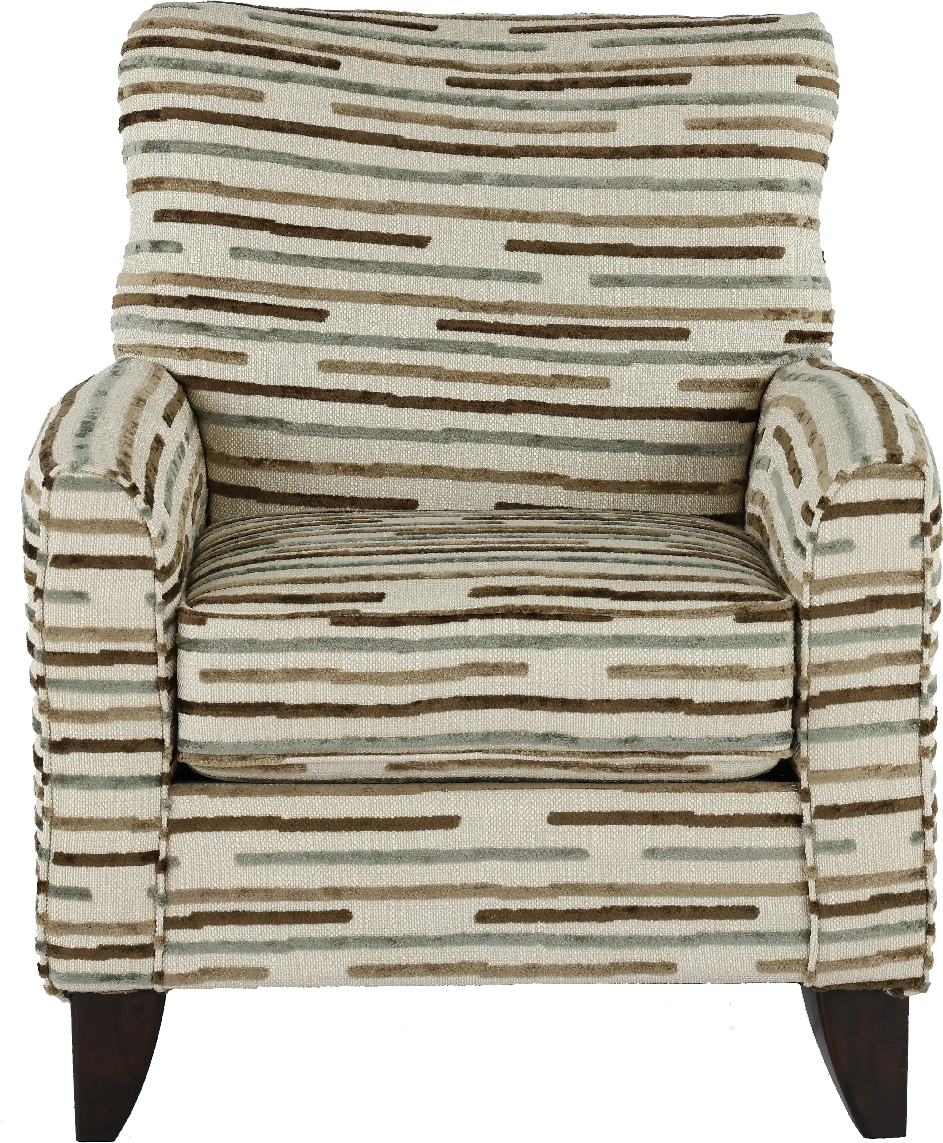 Raven Beige Striped Accent Chair