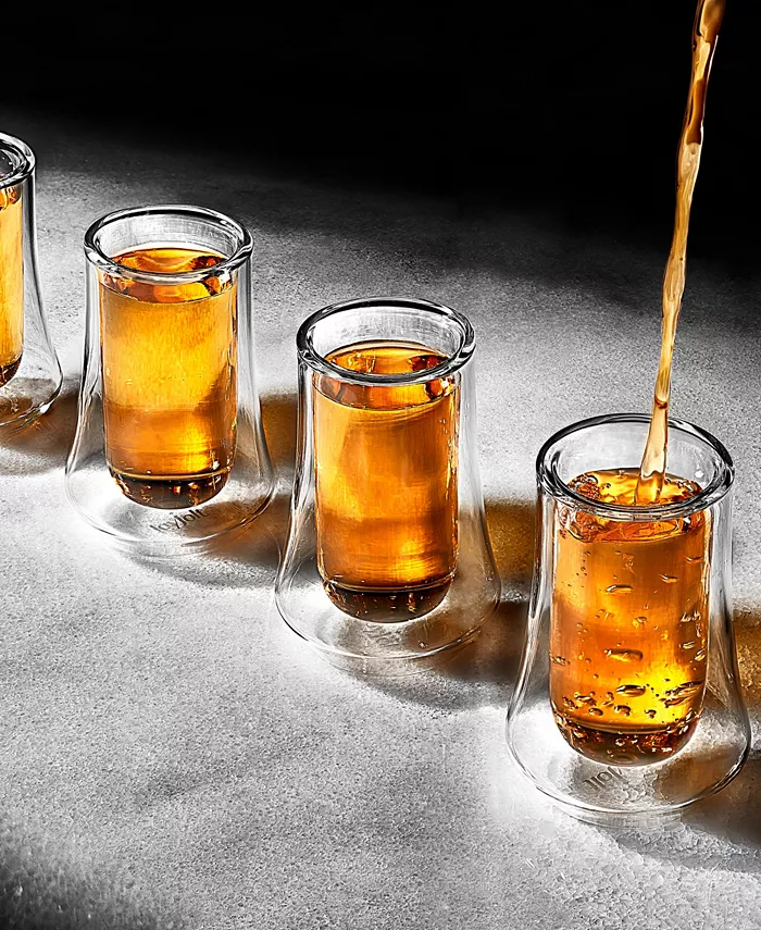 JoyJolt Cosmos Double Wall Shot Glasses Set of 4