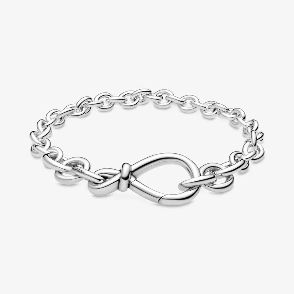 PANDORA  Chunky Infinity Knot Chain Bracelet