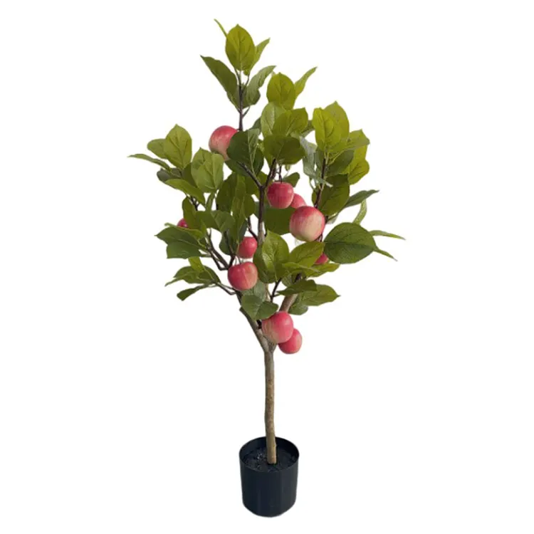 Wholesale Factory Direct Sale Plastic Pink Camellia Tree Simulation Potted Artificial Silk Rose Flower Plant Hibiscus Tree