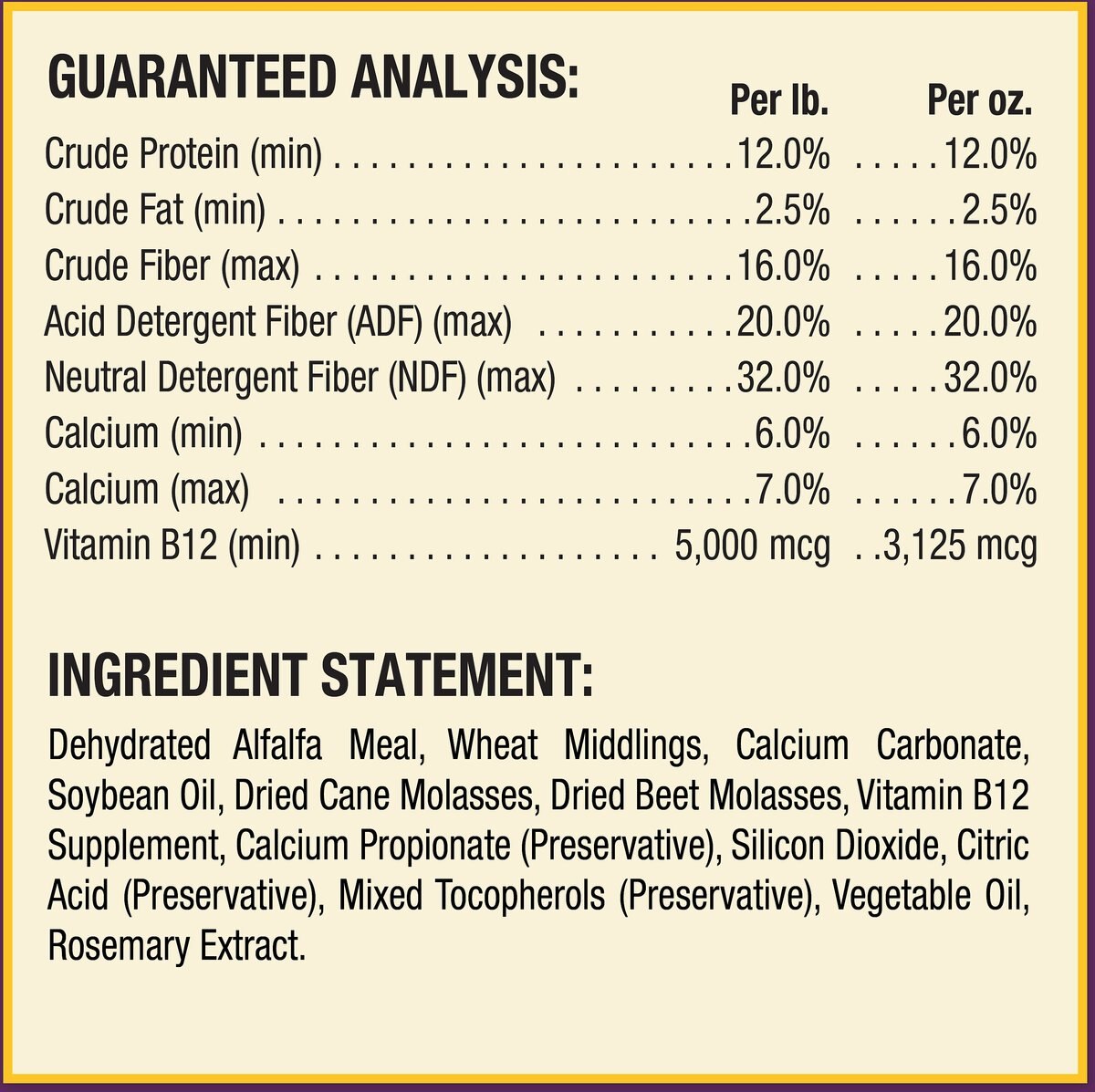 Horse Health Products Vita B-12 Crumbles Horse Vitamin Supplement， 3-lb bucket