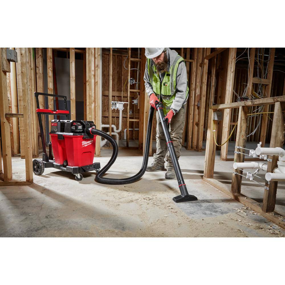 MW M18 FUEL 12 Gal. Cordless DUAL-BATTERY WetDry Shop Vac Kit w12.0 Ah Battery Charger and Extra 8.0 Ah Battery 0930-22HD-48-11-1880