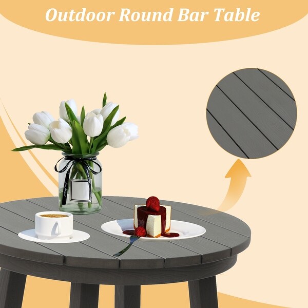 Outdoor Bar Table HIPS Plastic Bistro Table for Patio