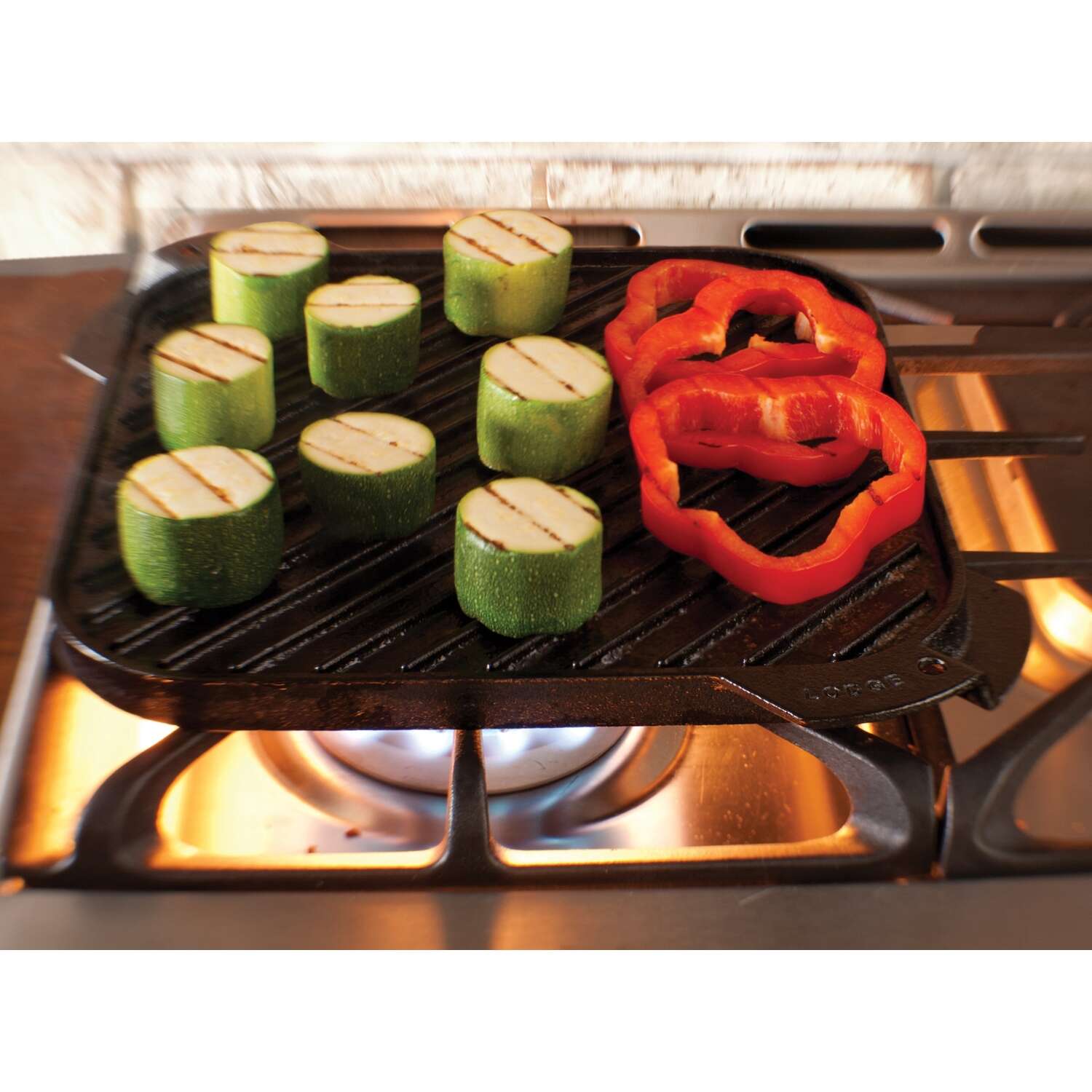 Lodge 10.5 in. L X 10.5 in. W Cast Iron Reversible Griddle