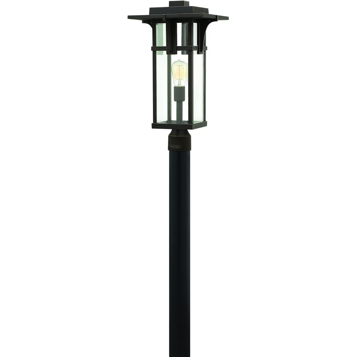 Hinkley Lighting Manhattan One Light 22-Inch Outdoor Post Light W/ Clear Glass