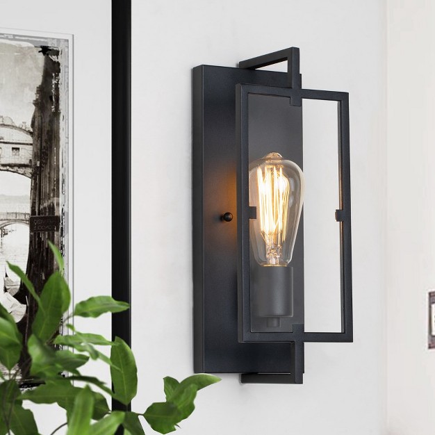 C Cattleya 1 light Incandescent Rectangle Indoor Wall Sconce With Matte Black Finish