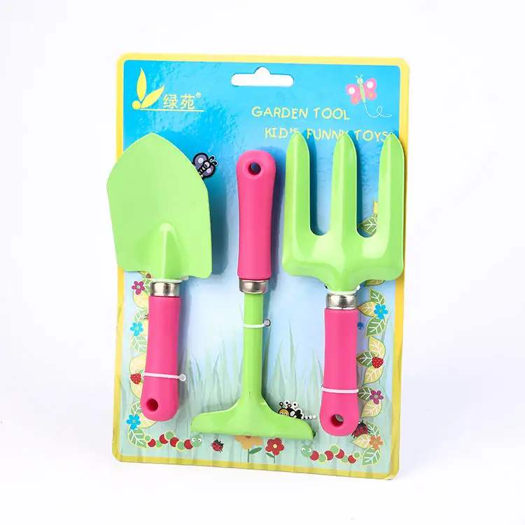 Kids gardening set with garden hand tools with cute handle