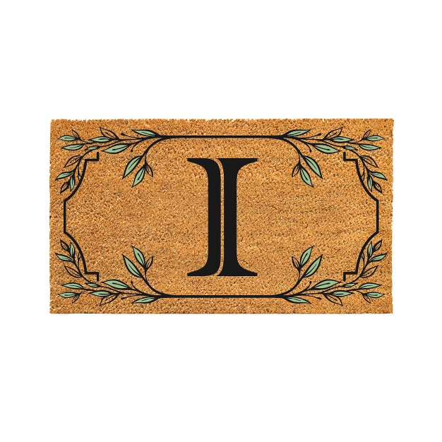 X 16 quot Monogram Coir Mat Letter quot i quot