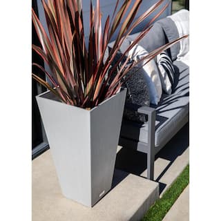 Veradek Midland 30 in. Gray Plastic Tall Square Planter MV32C