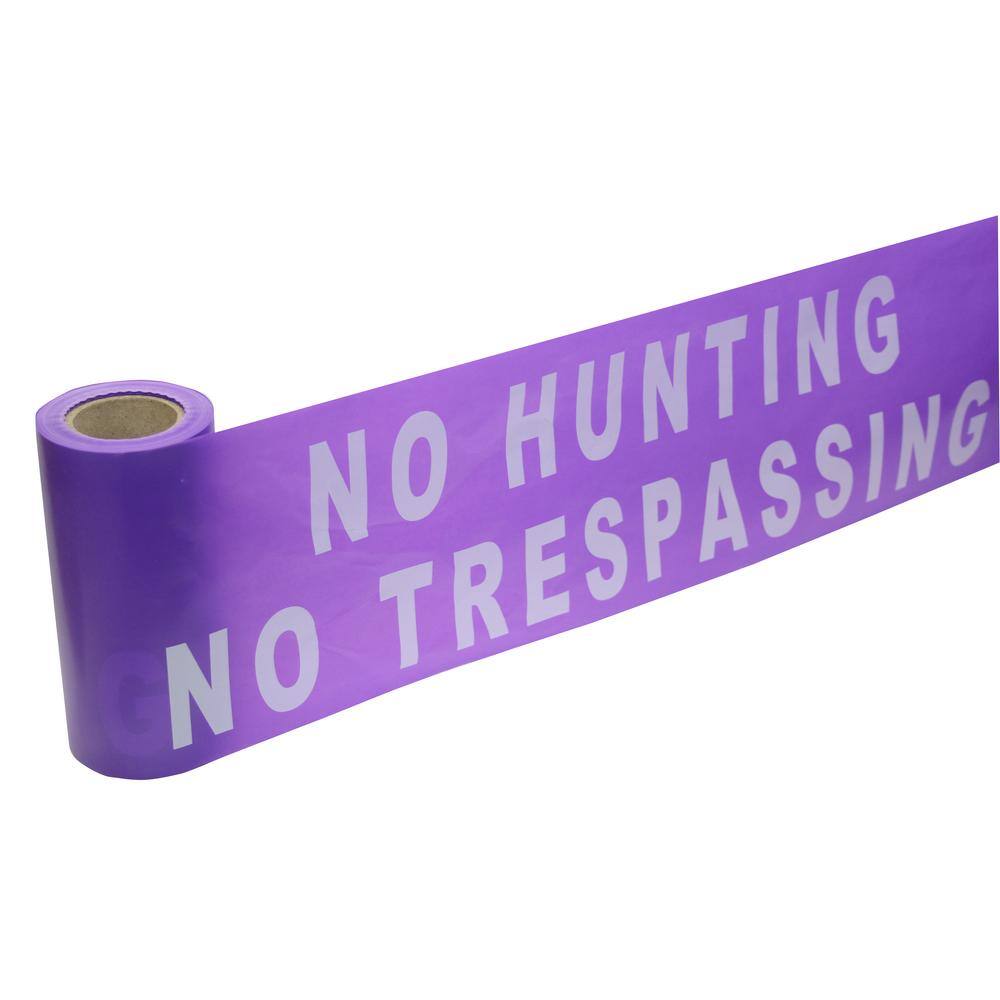 C.H. Hanson 6 in. x 100 ft. No Hunting No Trespassing Purple Barricade Tape (12-pack) 15155