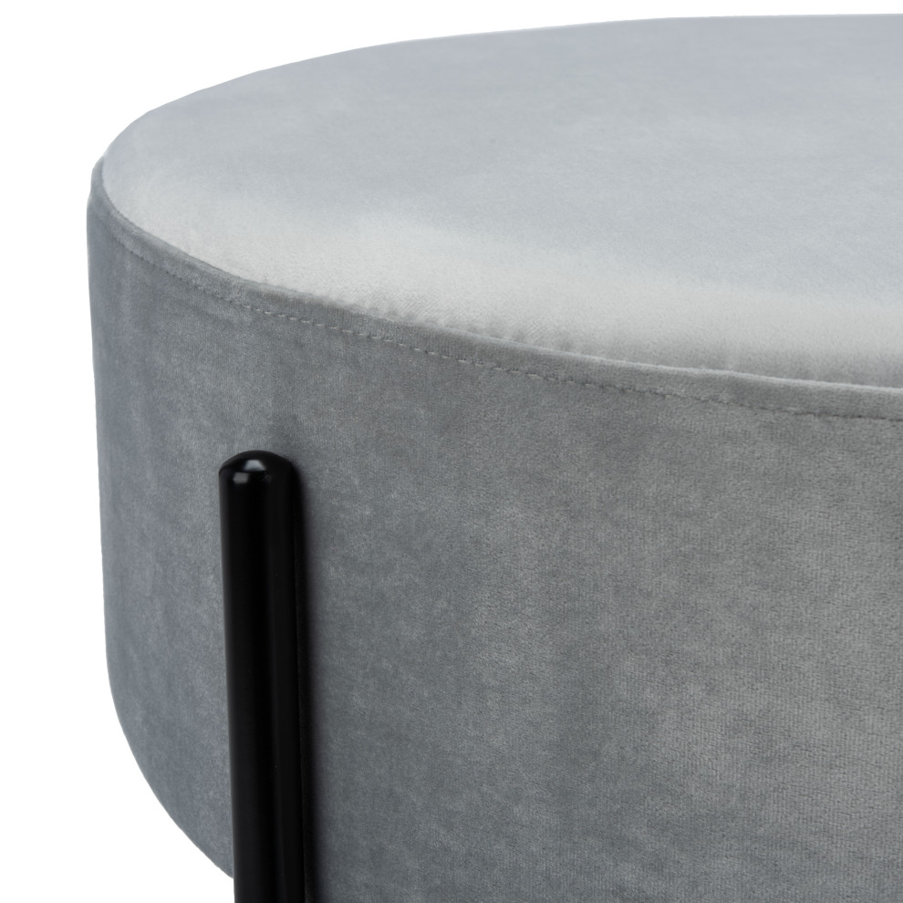 Lisbon Round Cocktail Ottoman Safavieh   Scandinavian   Footstools And Ottomans   by Safavieh  Houzz