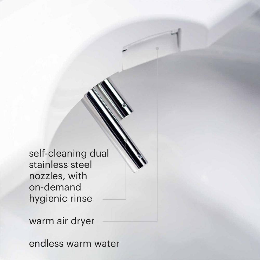 Brondell Swash 1400 Luxury Electric Bidet Seat for Elongated Toilet in White S1400-EW